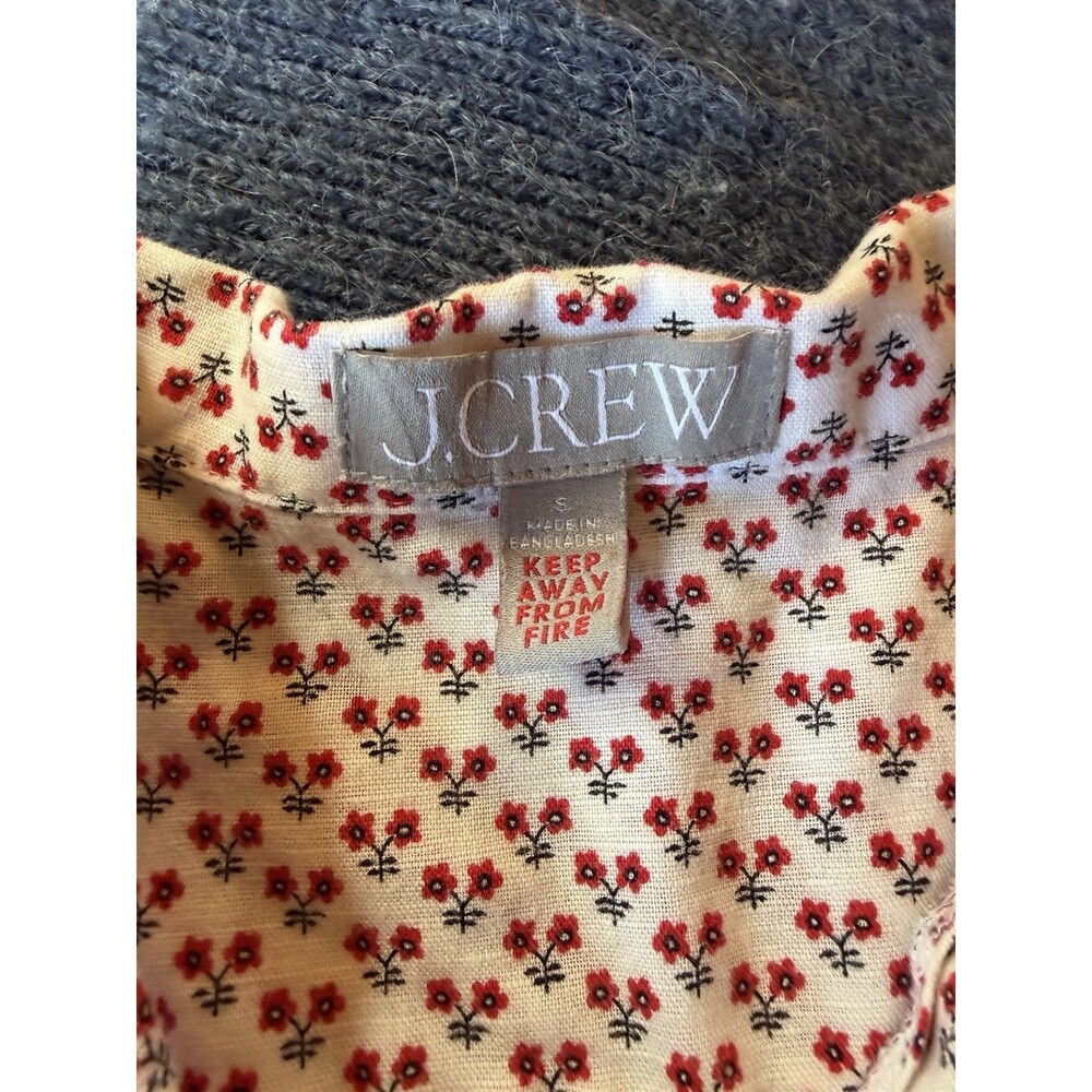 J.Crew Women’s S Floral  Pajama Set 100% Cotton Button Front Lounge Sleep